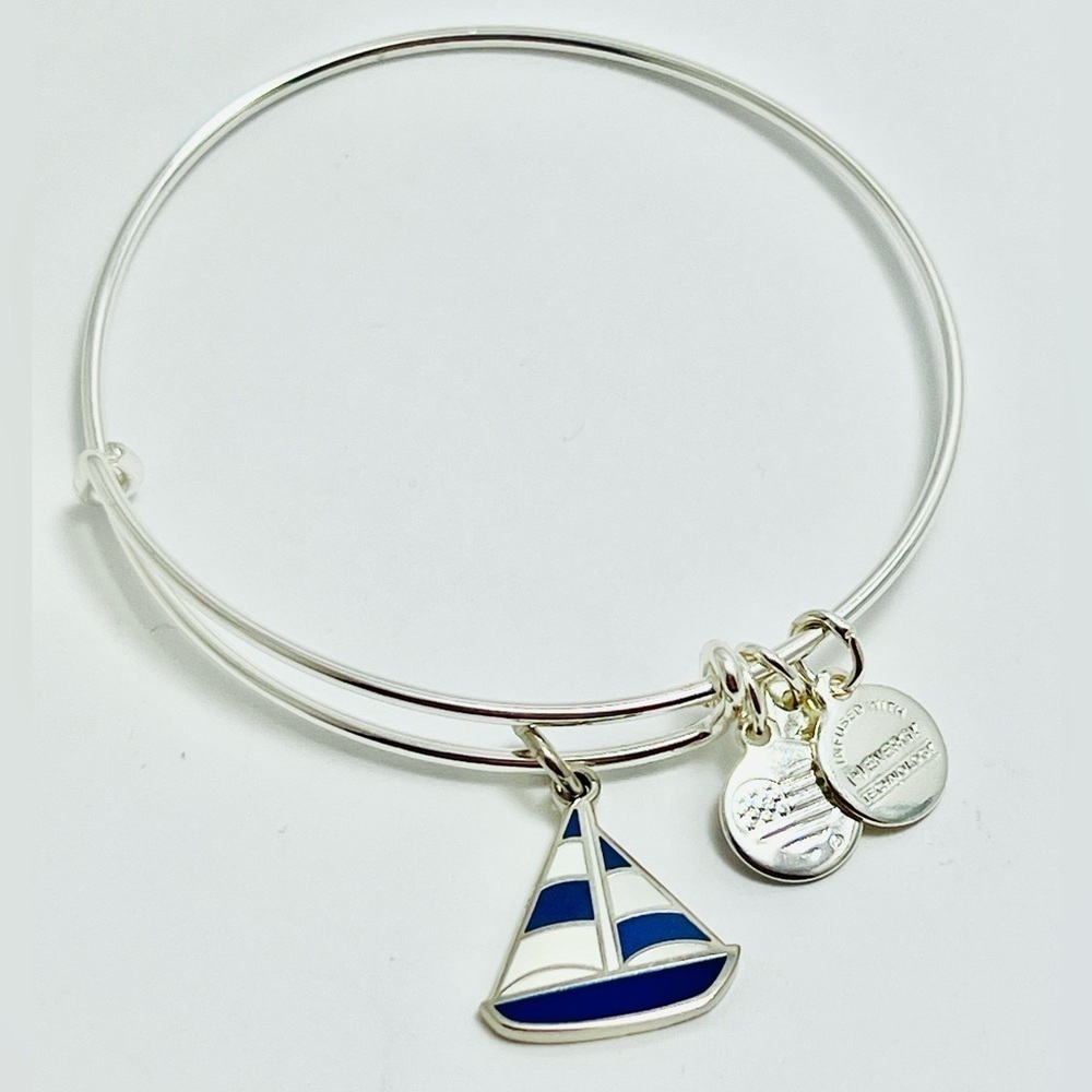 Alex and Ani “Sailboat” Expandable Bracelet. Shiny Silver Finish. NWOT